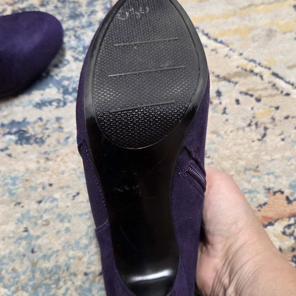 Elegant Purple Women's Ankle Boots - Picture 6 of 7